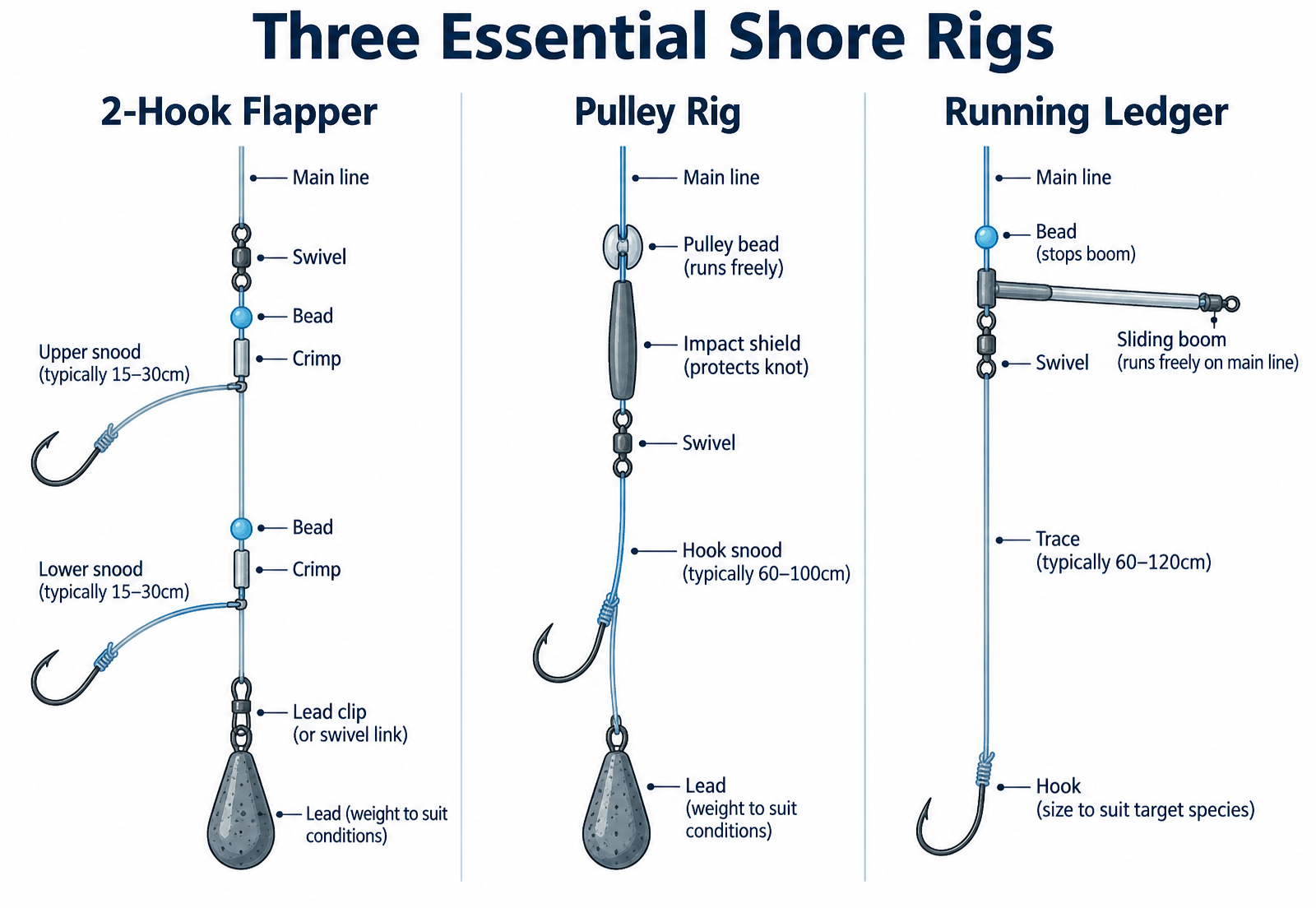 The 2-hook flapper, pulley rig and running ledger